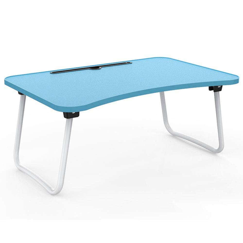 Tables HUAHUA Laptop Bed Tray, Portable Bed Frame Modern, with Foldable Legs, Reading Frame, Tablet (Color : Blue)