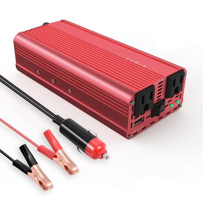 1000W /2000W Car Power Inverter, Inverter Converter 12V Dc to 110V Ac Car Converter with 2 Ac Out Automotive Power Source Supply Inverter Converter 1000W Ac Power Converter