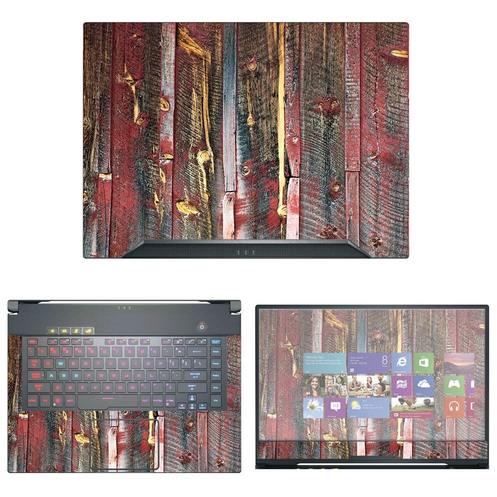 Decalrus - Protective Decal Reclaimed Wood Skin Sticker for ASUS ROG Zephyrus S GX502GW (15.6" Screen) case Cover wrap AS_ROG-Zeph_SGX502GW-213