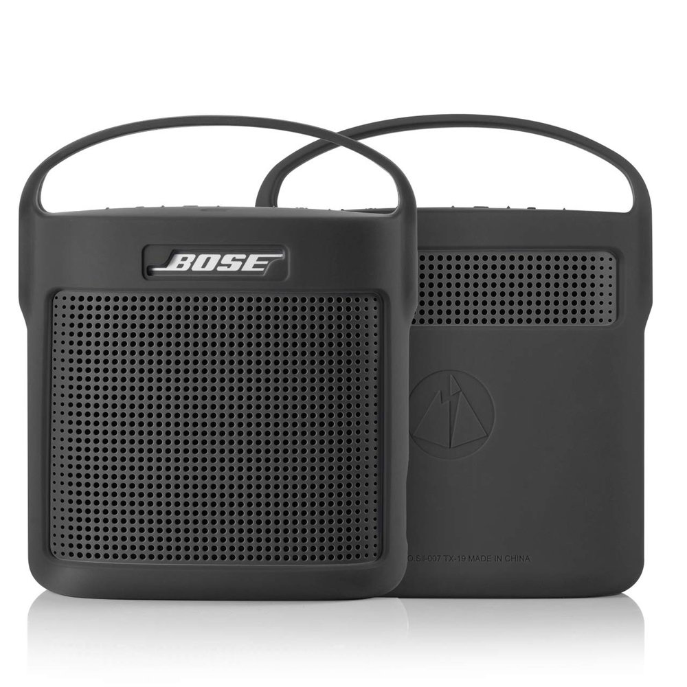 TXEsign Protective Silicone Stand Up Case with Handle Compatible with Bose SoundLink Color Speaker IIDark Gray