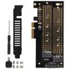 ASHATA PCIE Adapter Card,PCIE to M.2 SATA+NVME Disk Expansion Card for 2230 2242 2260 2280 22110 Size M.2 SSD,Full-Speed PCI-E 3.0  4 Bottom-Level Full-Speed Design up to 40GBps view 1