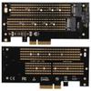 ASHATA PCIE Adapter Card,PCIE to M.2 SATA+NVME Disk Expansion Card for 2230 2242 2260 2280 22110 Size M.2 SSD,Full-Speed PCI-E 3.0  4 Bottom-Level Full-Speed Design up to 40GBps view 2