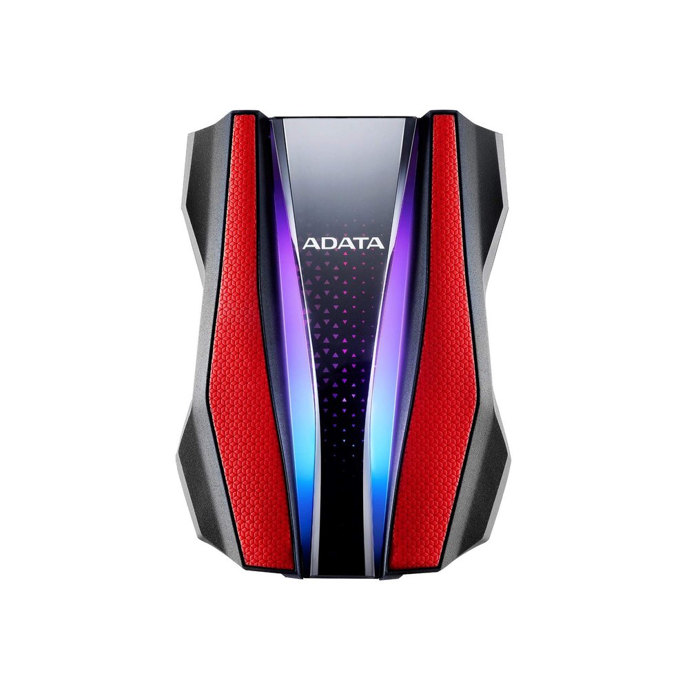 ADATA Durable Series HD770G RGB 2TB Red External USB 3.1 Portable Hard Drive Compatible with Xbox and PS4 (AHD770G-2TU32G1-CRD)