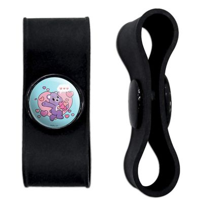 GRAPHICS & MORE Care Bears: Unlock The Magic Share Bear Sharing Hearts Headphone Earbud Cord Wrap - Charging Cable Manager - Wire Organizer Set of 2 - Black