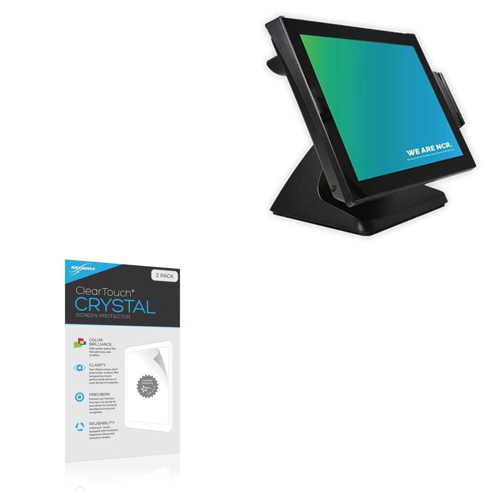 BoxWave Screen Protector Compatible With NCR EX15 - ClearTouch Crystal (2-Pack), HD Film Skin - Shields From Scratches