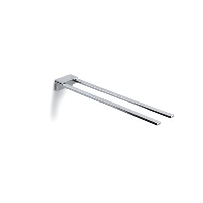 Gedy Kansas Double Fixed Towel Rail, Stainless Steel, Chrome, 35 x 6.3 x 3.1 cm