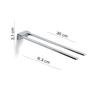 Gedy Kansas Double Fixed Towel Rail, Stainless Steel, Chrome, 35 x 6.3 x 3.1 cm view 2
