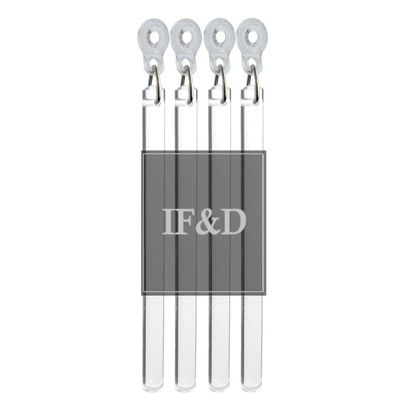 Fabrics and Drapes 72 inch (6 feet) - 4 Pack - Amazing Drapery Flexible Clear Acrylic Baton Curtain Wands 1/2 inch Thick with Plastic Adapter - Style #0365