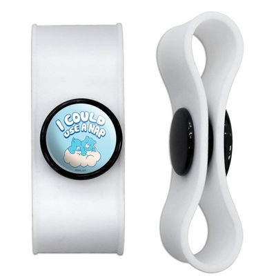 GRAPHICS & MORE Care Bears Bedtime Bear I Could Use a Nap Headphone Earbud Cord Wrap - Charging Cable Manager - Wire Organizer Set of 2 - White