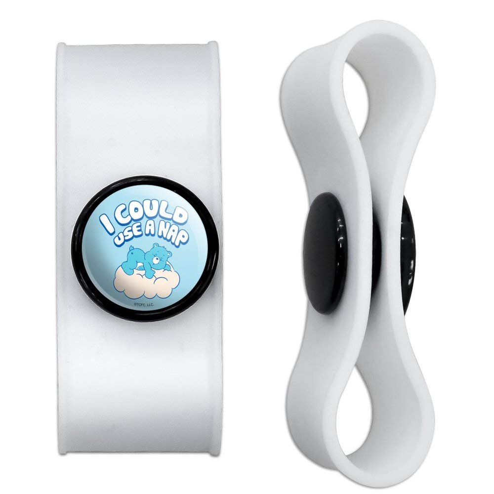 GRAPHICS & MORE Care Bears Bedtime Bear I Could Use a Nap Headphone Earbud Cord Wrap - Charging Cable Manager - Wire Organizer Set of 2 - White
