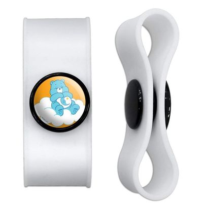 GRAPHICS & MORE Care Bears Bedtime Bear Headphone Earbud Cord Wrap - Charging Cable Manager - Wire Organizer Set of 2 - Black