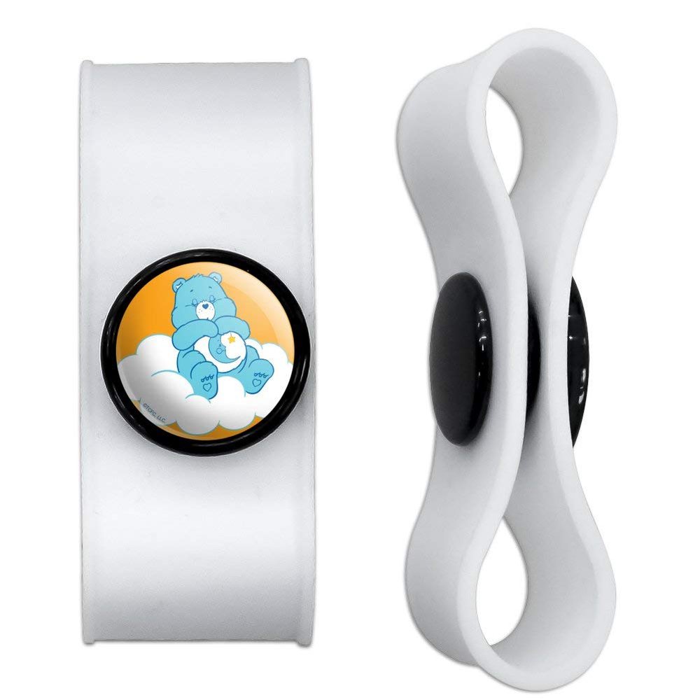 GRAPHICS & MORE Care Bears Bedtime Bear Headphone Earbud Cord Wrap - Charging Cable Manager - Wire Organizer Set of 2 - Black