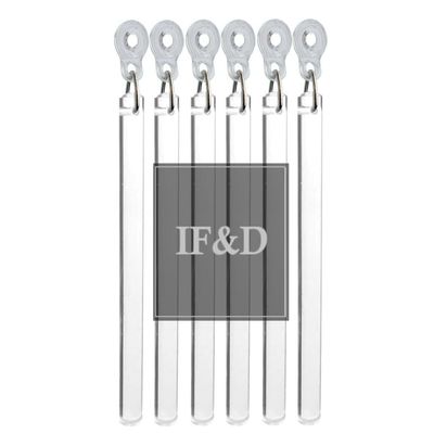 Fabrics and Drapes 60 inch (5 feet) - 6 Pack - Amazing Drapery Flexible Clear Acrylic Baton Curtain Wands 1/2 inch Thick With Plastic Adapter - Style #0330