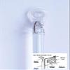 Fabrics and Drapes 60 inch (5 feet) - 6 Pack - Amazing Drapery Flexible Clear Acrylic Baton Curtain Wands 1/2 inch Thick With Plastic Adapter - Style #0330 view 2