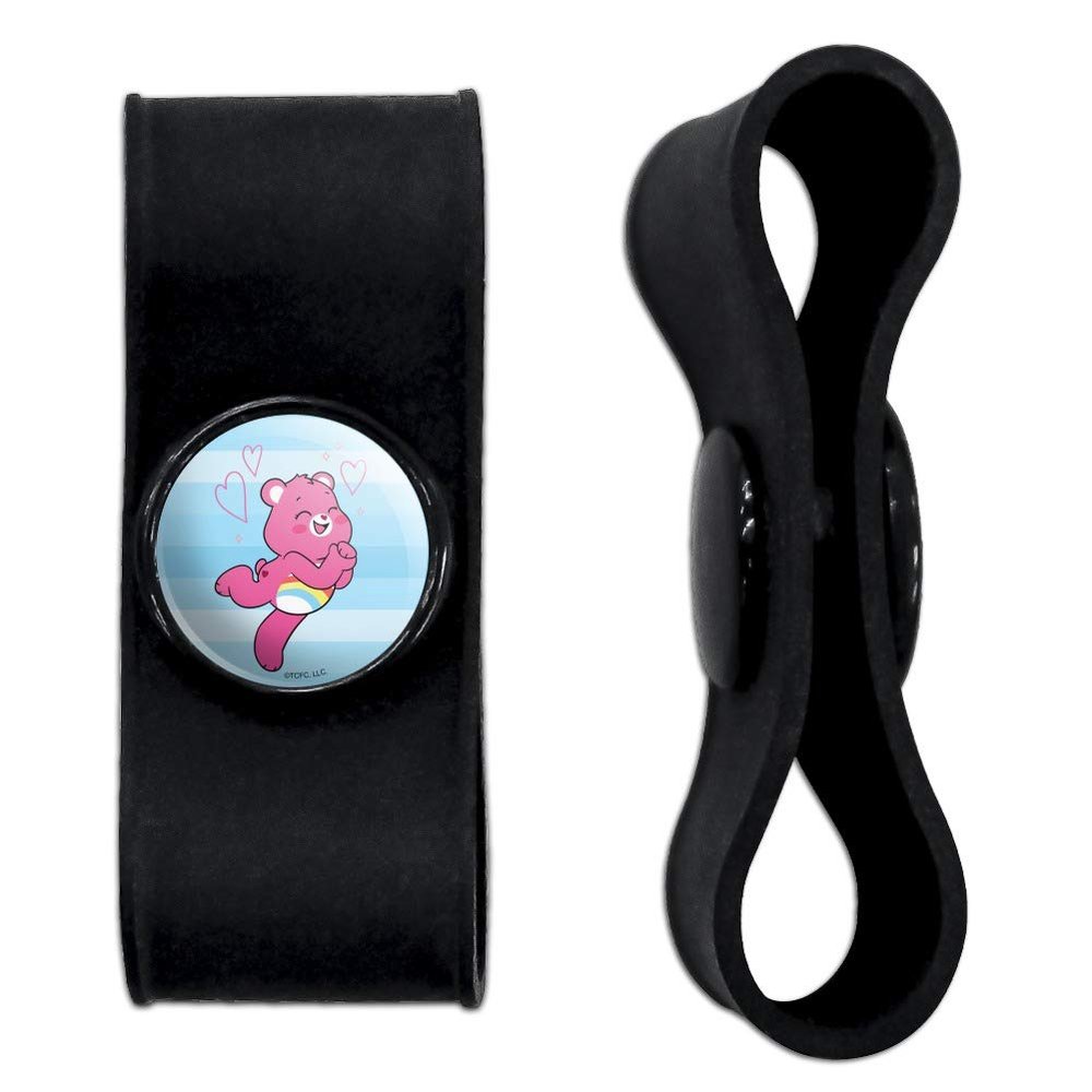 GRAPHICS & MORE Care Bears: Unlock The Magic Cheer Bear Headphone Earbud Cord Wrap - Charging Cable Manager - Wire Organizer Set of 2 - Black