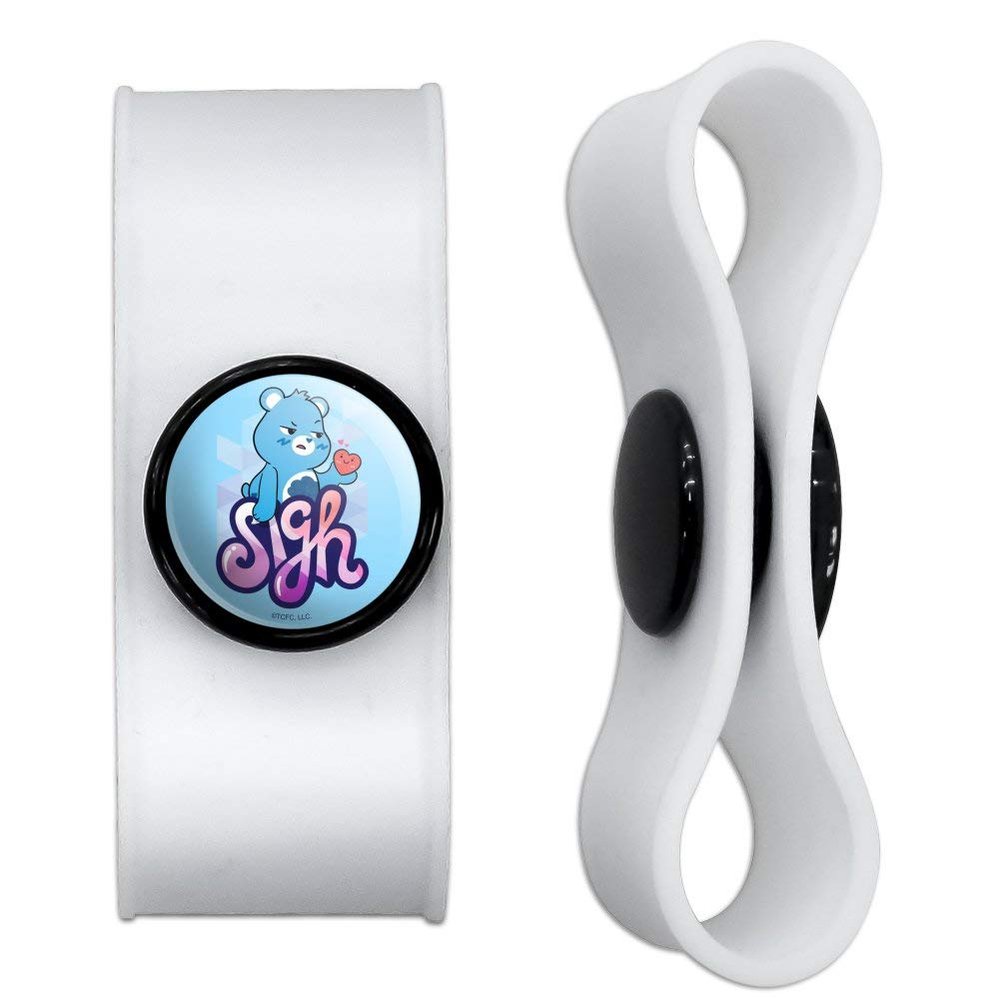 GRAPHICS & MORE Care Bears: Unlock The Magic Grumy Bear Sigh Headphone Earbud Cord Wrap - Charging Cable Manager - Wire Organizer Set of 2 - White