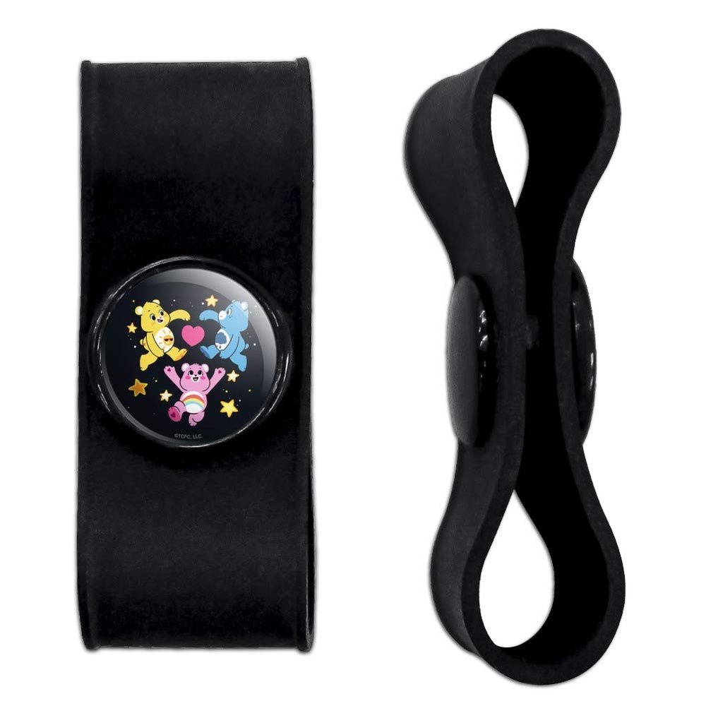 GRAPHICS & MORE Care Bears: Unlock The Magic Funshine, Grumpy and Cheer Headphone Earbud Cord Wrap - Charging Cable Manager - Wire Organizer Set of 2 - Black