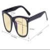 Eyekepper Blue Light Blocking Reading Glasses with Yellow Filter Lens - Square Large Lens Computer Readers - Transparent +2.25 view 4