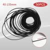 Recorder Rubber Belts, Cassette Recorder Repair Maintenance Mix Cassette Rubber Square Belt 40-135MM (50PCS) view 2