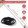 Recorder Rubber Belts, Cassette Recorder Repair Maintenance Mix Cassette Rubber Square Belt 40-135MM (50PCS) view 3