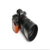 A7R IV Camera Case, BolinUS Handmade Genuine Real Leather Half Camera Case Bag Cover for Sony Alpha A7R IV Camera Bottom Opening Version + Hand Strap (LavaBrown) view 4
