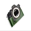 A7R IV Camera Case, BolinUS Handmade Genuine Real Leather Half Camera Case Bag Cover for Sony Alpha A7R IV Camera Bottom Opening Version + Hand Strap (Green) view 1