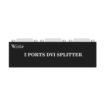 Wiistar DVI Splitter 1 in 2 Out 2 Port DVI Distribution Video Splitter 1x2 Resolution Up to 1080P for PC Laptop DVR Projector HDTV