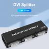 Wiistar DVI Splitter 1 in 2 Out 2 Port DVI Distribution Video Splitter 1x2 Resolution Up to 1080P for PC Laptop DVR Projector HDTV view 2
