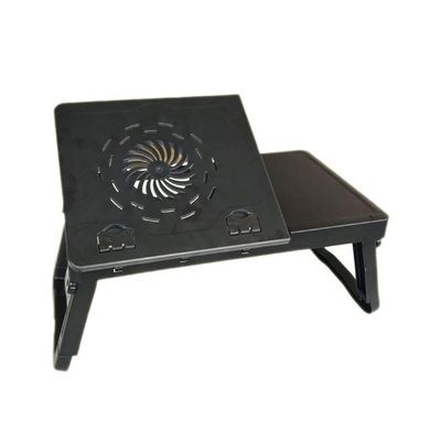 Tables HUAHUA Laptop Lazy Folding Study with Radiator, ABS Resin, Black, Blue, Pink, Size: 56x33x27-38cm (Color : Black2)