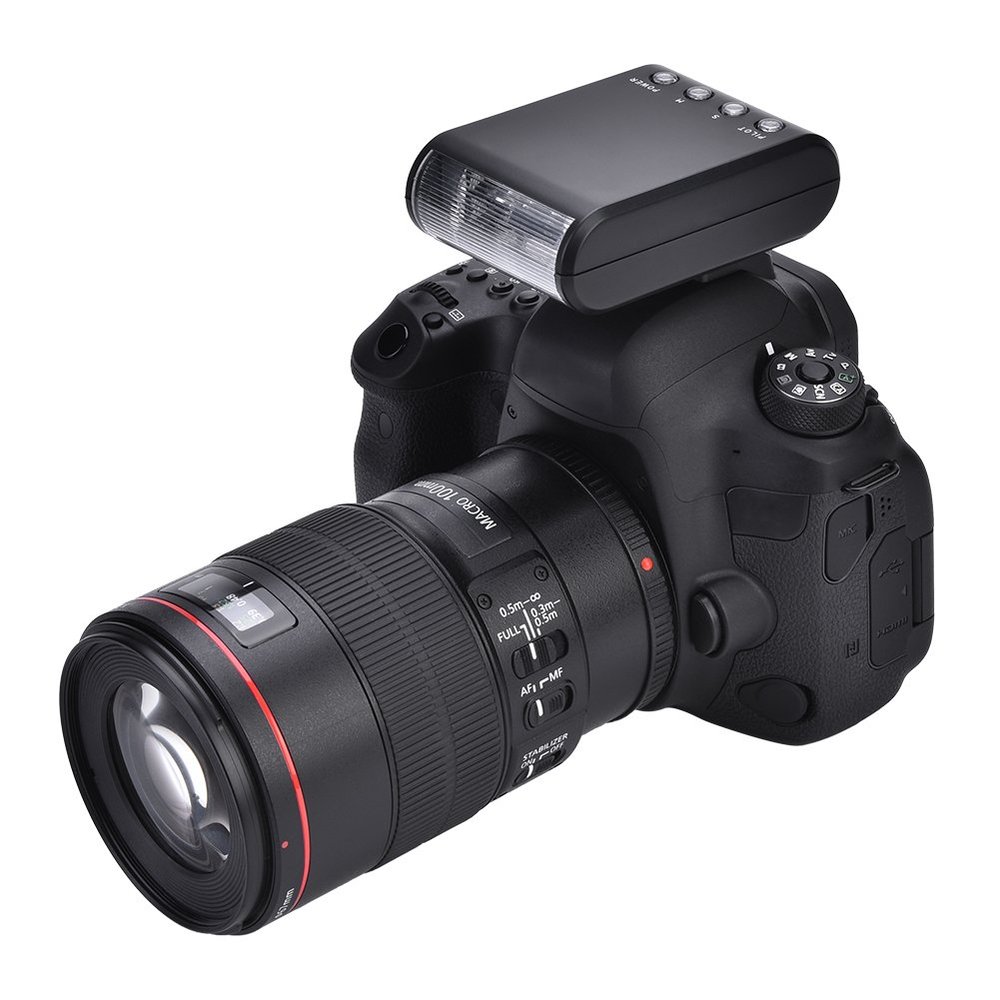 Mini Camera Flash Light,Portable On-Camera Hot Shoe Mount Flashlight Photography Accessory with Slave,Auto Pre-Flash Sensor,for DSLR Digital Camera Camcorder