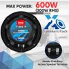 Pyle 6.5'' Dual Marine Speakers Kit - Waterproof-Rated w/Amplified Bluetooth Remote Control Receiver for Powersport Vehicles, IP65 Marine Grade Rating, 600 Watt Max Power PLMRKT8, Black view 2