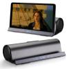 DORNLAT Wireless Bluetooth Speakers, Portable Phone Tablet Stand Holder Speaker, Dual Drivers Stereo Dock Speaker for iPad, Phone, Outdoor, Travel, Home Party (Black) view 1