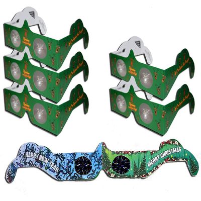 HolidayEyes(R) 6 Pair - 3D Christmas Glasses - REINDEER Christmas Glasses 6 pair variety pack - 5 Reindeer Glasses and 1 Christmas/New Years Fireworks Glasses - ready to wear