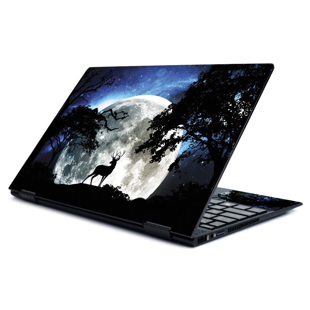 MightySkins Skin for HP Envy X360 13" (2019) - Moonlight Deer | Protective, Durable, and Unique Vinyl Decal Wrap Cover | Easy to Apply, Remove, and Change Styles | Made in The USA