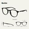 OPULIZE MET Blue Light Blocking Reading Glasses for Women Men, Slim Round Frame with Scratch Resistant and Spring Hinges, Computer Glasses with Anti-Reflective, Black,Clear +3.5 (Pack of 2) view 2
