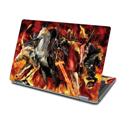 MightySkins Skin for HP Pavilion X360 15" (2019) - Fire Horsemen | Protective, Durable, and Unique Vinyl Decal Wrap Cover | Easy to Apply, Remove, and Change Styles | Made in The USA
