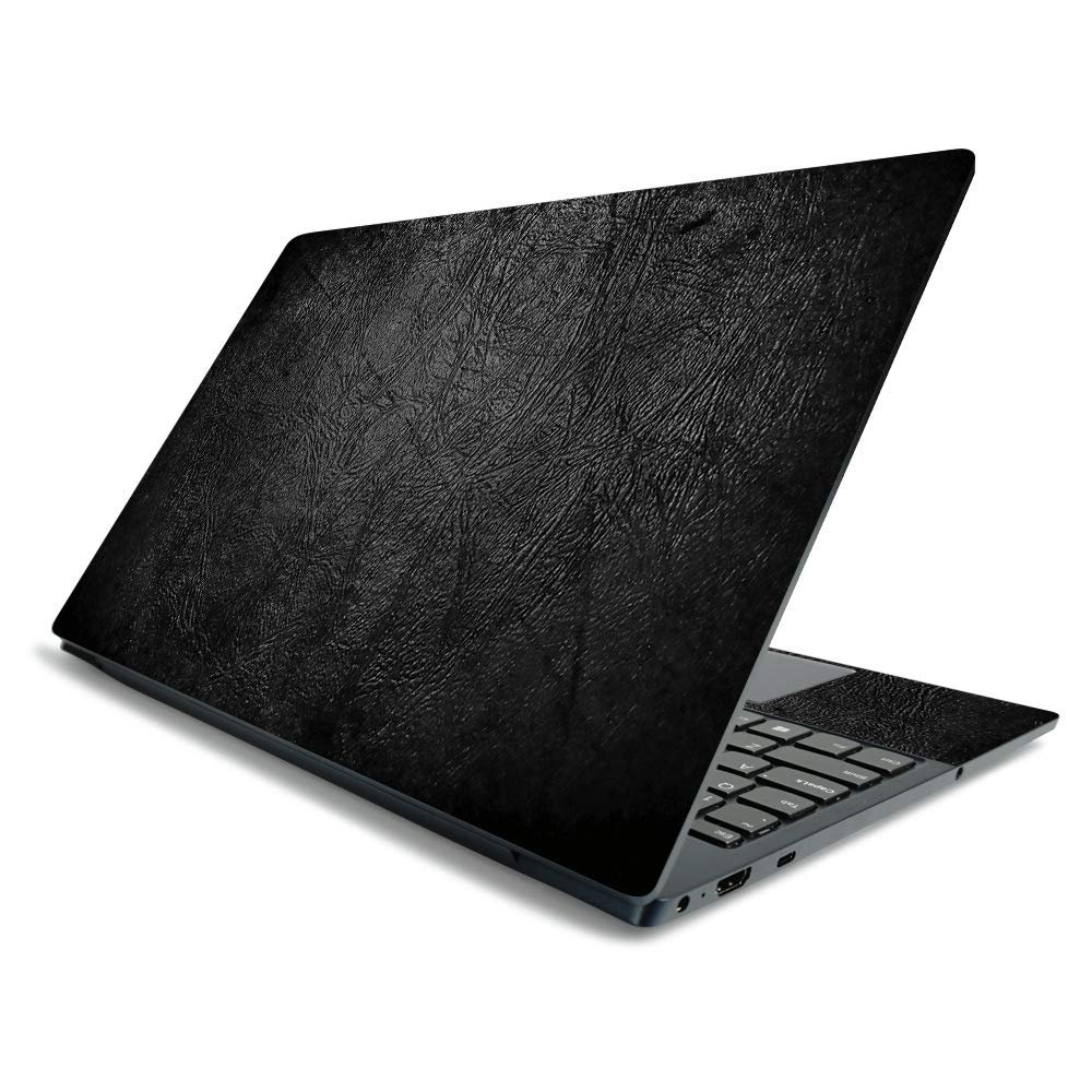 MightySkins Skin for Lenovo Ideapad S540 15" (2019) - Black Leather | Protective, Durable, and Unique Vinyl Decal Wrap Cover | Easy to Apply, Remove, and Change Styles | Made in The USA