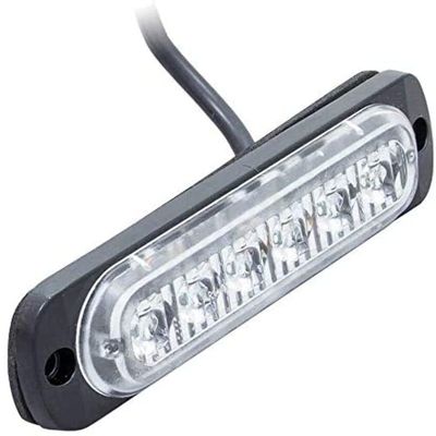 Heise by Metra HEMULTE6A, 6 LED Marker Lights, Universal Clearance Lighting, Amber, 1.5W, IP65 Water-Resistant, Aluminum Housing, 4.4x1.1x0.4 Inches