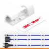 Cable Clips with Strong Self-Adhesive, XIAOXI Cord Organizer Cable Management Organizing Cords Wire for Car, Home and Office - 20 Pcs (White) view 1