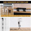 Cable Clips with Strong Self-Adhesive, XIAOXI Cord Organizer Cable Management Organizing Cords Wire for Car, Home and Office - 20 Pcs (White) view 3
