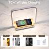 WILIT Bedside Lamp with Qi Wireless Charger, A13 Table lamp 3 Step Dimmable Touch Control Desk Lamp for for Living Room, Bedroom, Kids Room. view 2