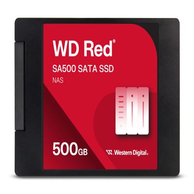 Western Digital 500GB WD Red SA500 NAS 3D NAND Internal SSD - SATA III 6 Gb/s, 2.5"/7mm, Up to 560 MB/s - WDS500G1R0A