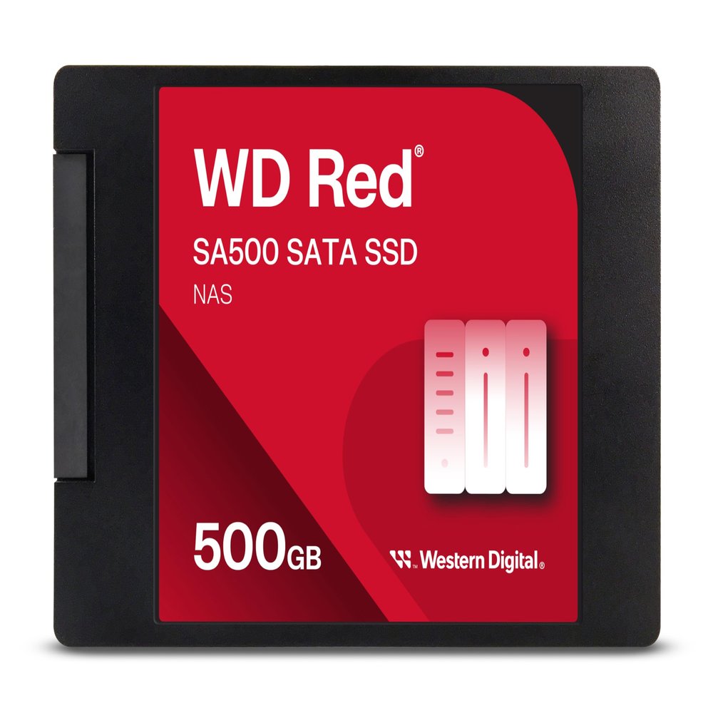 Western Digital 500GB WD Red SA500 NAS 3D NAND Internal SSD - SATA III 6 Gb/s, 2.5"/7mm, Up to 560 MB/s - WDS500G1R0A