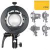 Godox S2 Speedlite Bracket S-Type Bracket Bowens Mount Holder for Godox V1 V1Pro V100 AD200ProII AD300Pro AD300ProII AD400Pro AD400ProII V860II TT600 TT350, Precise Tilt Control, Umbrella Mount Slot view 1