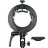 Godox S2 Speedlite Bracket S-Type Bracket Bowens Mount Holder for Godox V1 V1Pro V100 AD200ProII AD300Pro AD300ProII AD400Pro AD400ProII V860II TT600 TT350, Precise Tilt Control, Umbrella Mount Slot view 3
