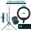 Ring Light 18 Inch LED Ringlight Kit with 73 inch Tripod Stand with Phone Holder Adjustable 3200-6000k Color Temperature Circle MUA Lighting for Camera for Vlog, Makeup,Youtobe, Video Shooting, Selfie view 3