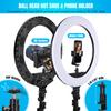Ring Light 18 Inch LED Ringlight Kit with 73 inch Tripod Stand with Phone Holder Adjustable 3200-6000k Color Temperature Circle MUA Lighting for Camera for Vlog, Makeup,Youtobe, Video Shooting, Selfie view 4