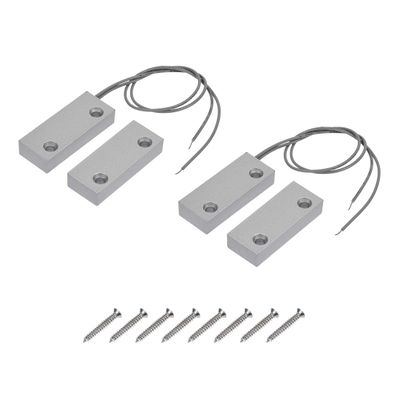 uxcell Rolling Door Contact Magnetic Reed Switch Alarm with 2 Wires for N.C. Applications MC-52 2Set