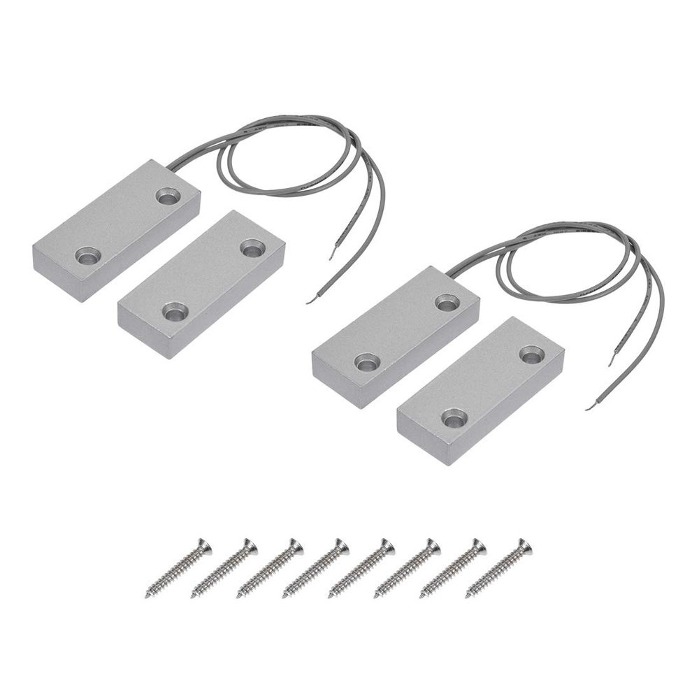 uxcell Rolling Door Contact Magnetic Reed Switch Alarm with 2 Wires for N.C. Applications MC-52 2Set