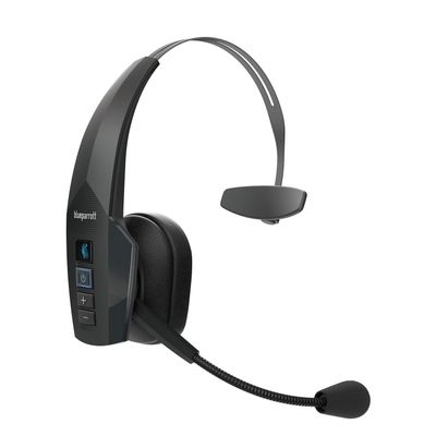 BlueParrott B350-XT Mono Bluetooth Wireless Headphones 96% Noise Canceling Over Head Trucker Headset with Mic, Adjustable Lightweight Headband, IP54-Rated Protection, 24 hrs. Talk Time, Black